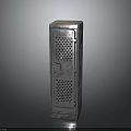 Metal Electronic Appliance Storage Cabinet With Perforated Door And Textured Surface