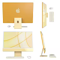 modern computer apple computer 3d model
