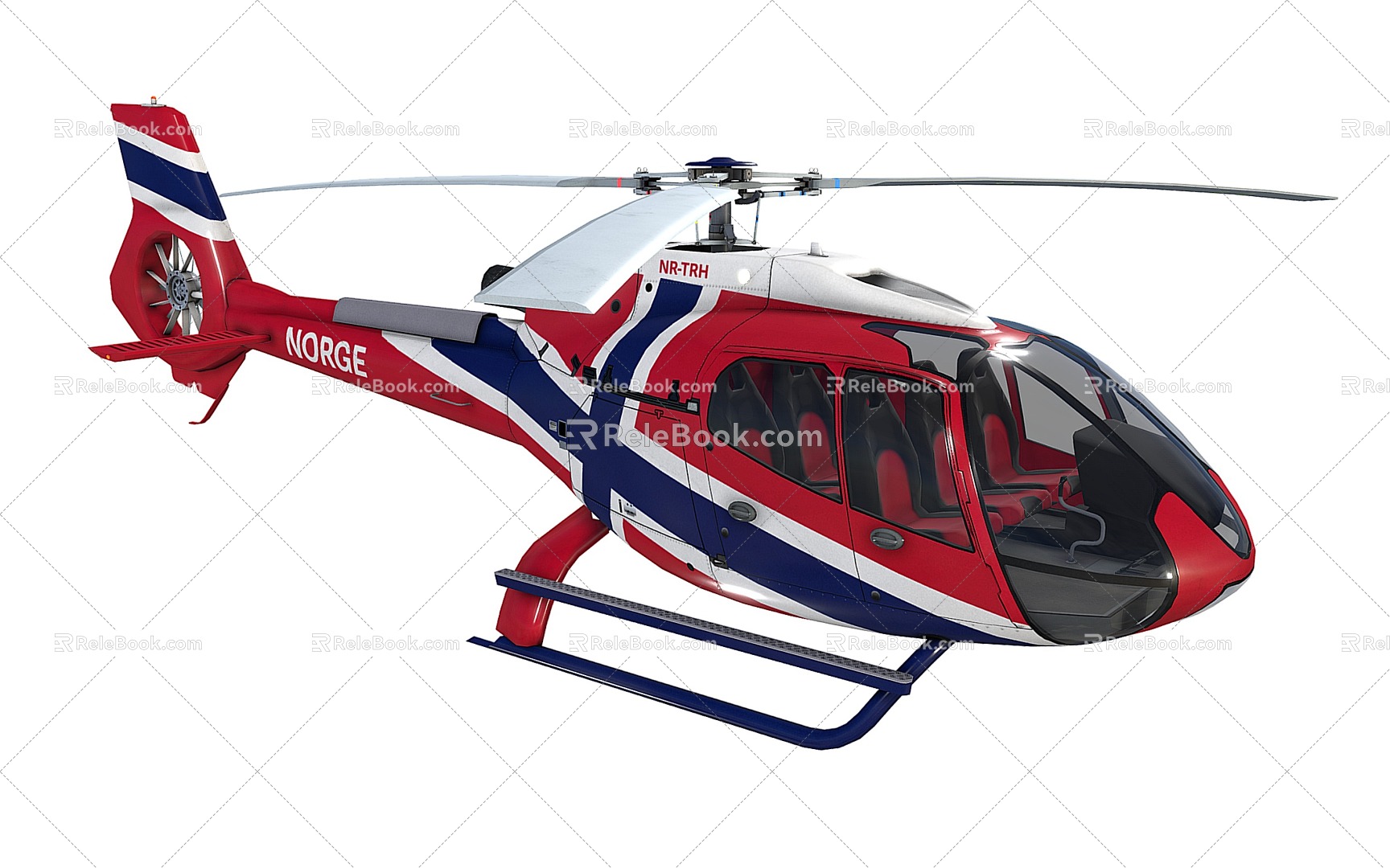 modern helicopter 3d model