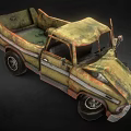 Scrap Pickup Scrap Car Scrap Car Broken Car Broken Car Broken Car Old Pickup Truck Broken Car Low Face Number Low Mold Simple Mold Video Level Super Realistic 3d model