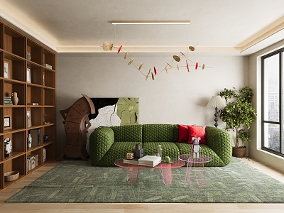 modern living room 3d model