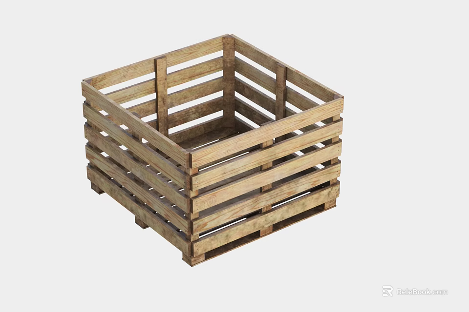 High Quality Wooden Crate Ideal for Storing Hardware Tools and Accessories 3d model 