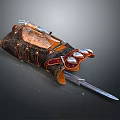 Heroic Warrior Character Wearing Leather Gauntlet With Claws Dagger For Beast Encounters