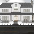 Jianou single-family villa rural self-built house street villa landscape fireplace villa courtyard villa 3d model