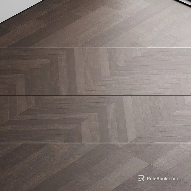 Herringbone Pattern Wooden Flooring With Natural Wood Texture And Modern Design 3d model 