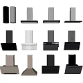 Kitchen Appliances Different Range Hood Styles For Modern Kitchen Use 3d model