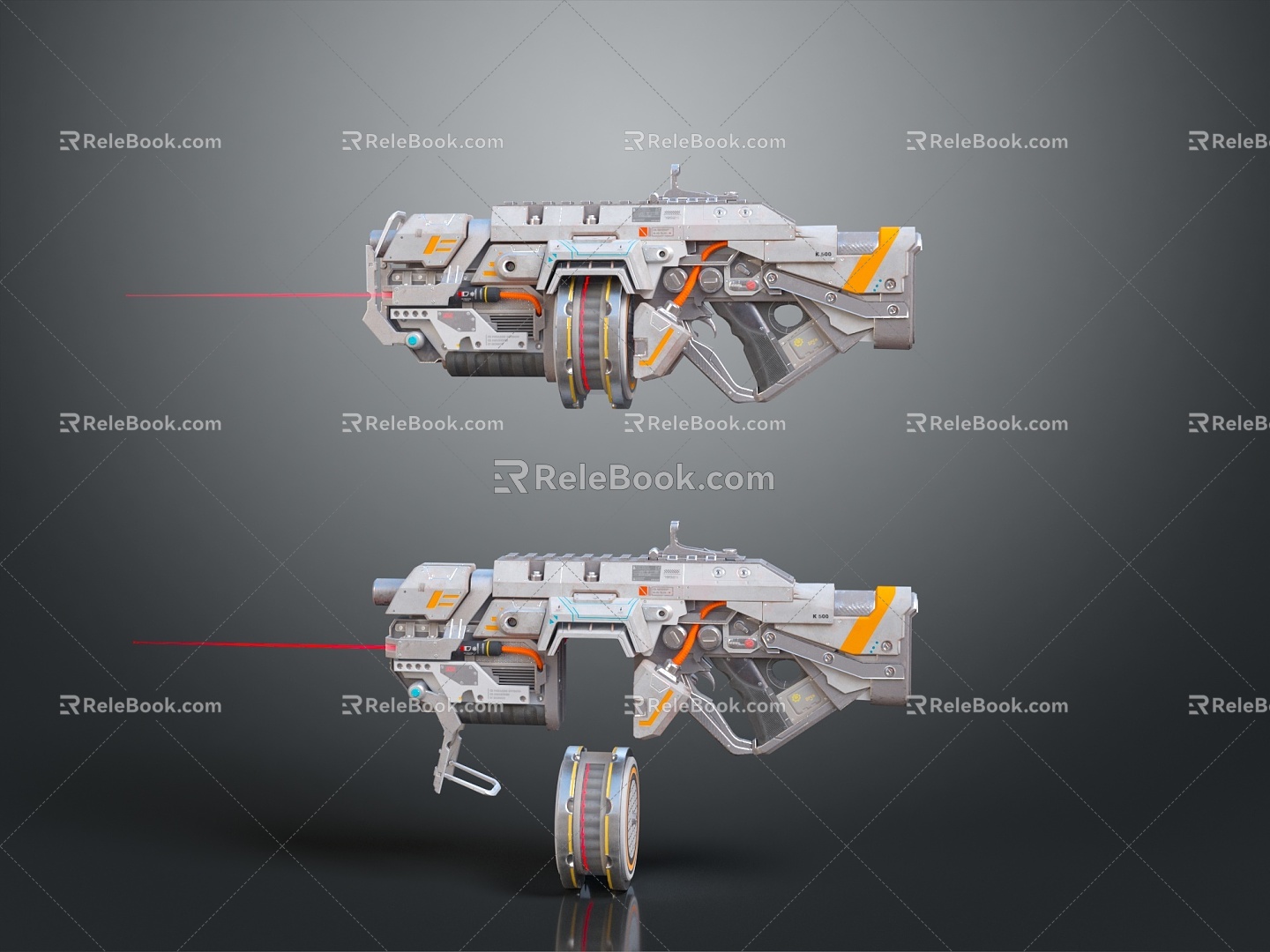 modern pistol sci-fi pistol game pistol sci-fi firearms 3d model