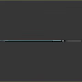 Futuristic Sci Fi Sword With Blue Glowing Blade And Metallic Hilt Design