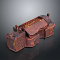 Handcrafted Traditional Wooden Storage Box With Carved Patterns And Multiple Small Sections