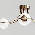 Modern Ceiling Lamp Golden Spherical Ceiling Lamp 3d model