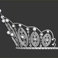 Elegant Silver Crown With Pearl Embellishments And Intricate Design As Fashion Accessory