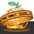 Modern Orange Net Red Pushcard Meichen Sick 3d model