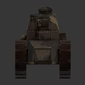 Vintage Military Tank With Camouflage Paint Metal Tracks And Rustic Design