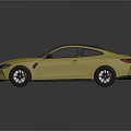 Yellow BMW Sports Coupe With Black Roof And Modern Shiny Exterior Design