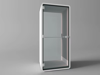 Public Facility White Storage Cabinet With Glass Door And Modern Design 3d model