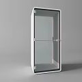 Public Facility White Storage Cabinet With Glass Door And Modern Design
