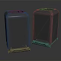 Outdoor Gray Trash Bins With Dual Compartment For Waste Management