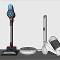 Modern Home Cleaning Appliances Featuring Stick Robot And Handheld Vacuum Cleaners