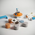Colorful Modern Table and Chair Sets with Creative Shapes and Various Designs