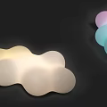 Colorful Cloud Shaped Decorative Lights with Soft Illuminated Glow and Modern Design