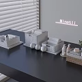 Stylish Washing Daily Supplies With Storage Baskets Towels And Bathroom Items