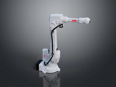 ABB White Industrial Robot Arm For Automated Manufacturing And Assembly Tasks 3d model