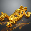 turtle gold turtle openwork carving metal turtle cartoon turtle snapping turtle hawksbill turtle reptile 3d model
