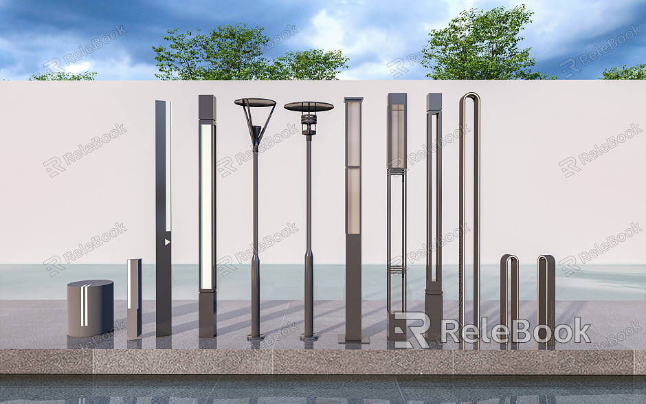 Modern street lamp landscape lamp lamp column garden lamp lawn lamp high pole lamp outdoor lamp landscape lamp combination model