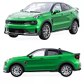 Green LYNK&CO SUV Front And Rear Displays 3d model