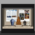 New Chinese Cultural Relics Display Cabinet Display Cabinet Display Tools 3d model