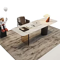 Italian Desk and Chair Combination Ornaments Table Lamp 3d model