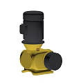 Industrial Motor Pump With Yellow Body And Black Motor Vertical Structure For Industrial Use