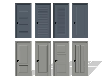 Modern door single door bedroom door 3d model Modern door single door bedroom door 3d model