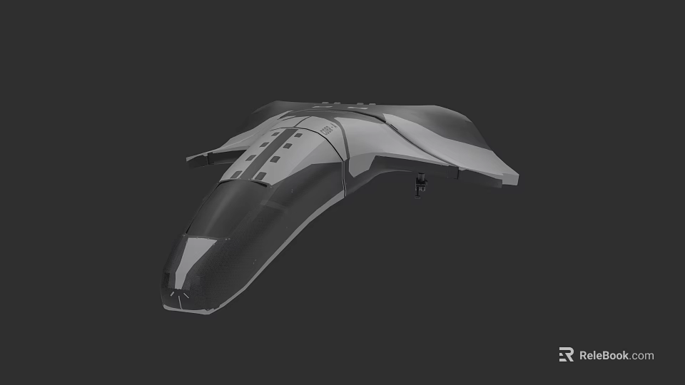 Futuristic Modern Aircraft Design With Sleek Streamlined Body And Transparent Structure 3d model 