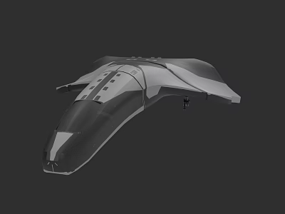Futuristic Modern Aircraft Design With Sleek Streamlined Body And Transparent Structure 3d model