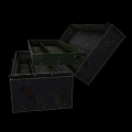 Green Iron Toolbox Paint Storage Box Scene Parts pbr Real Storage Cabinet 3d model