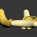 Fresh Yellow Bananas With Whole Peeled Fruit And Banana Peel On Shiny Surface