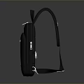 Black INCASE Backpack With Durable Material And Zippers For Daily Use 3d model