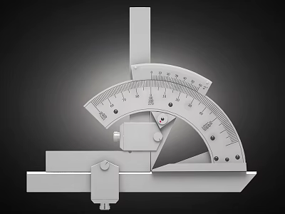 Mechanical Precision Industrial Equipment For Angle Measurement With Dial And Pointer 3d model