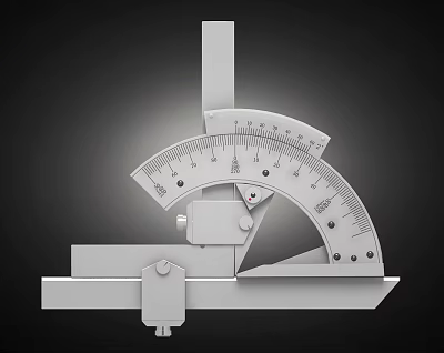Mechanical Precision Industrial Equipment For Angle Measurement With Dial And Pointer 3d model