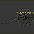 Historical Weapon Vintage Cannon Design With Wooden Wheels And Metal Barrel Features