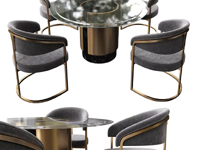 Elegant Modern Luxury Reception Desk Design With Brass Frame And Glass Top 3d model