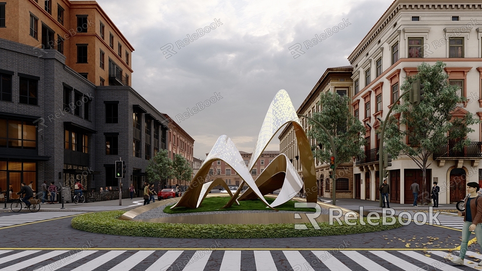 Modern City Sculpture Abstract Figure Sculpture Sculpture Sculpture Ornaments Municipal Sculpture Axis Sculpture model