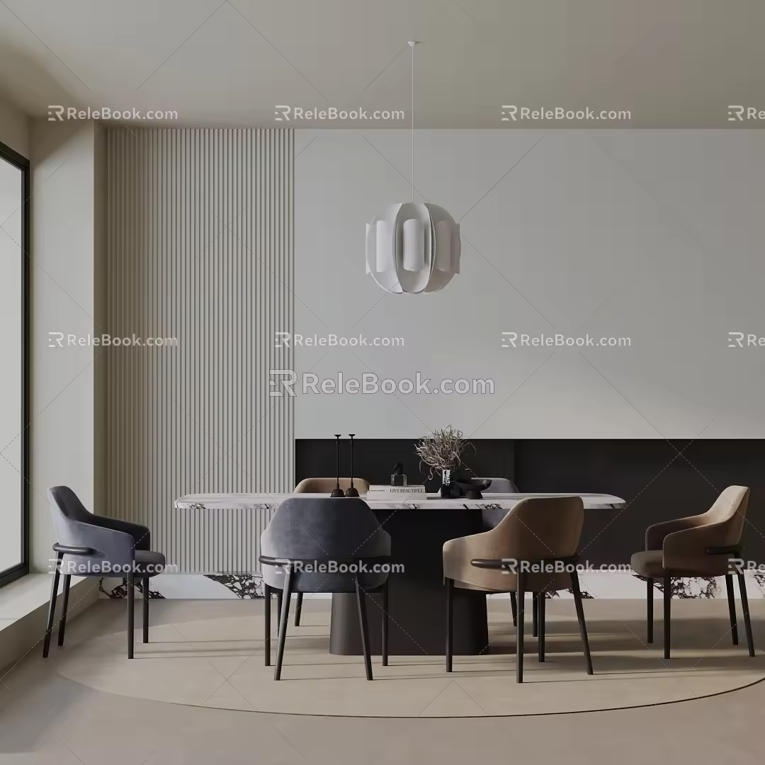 Modern table combination 3d model