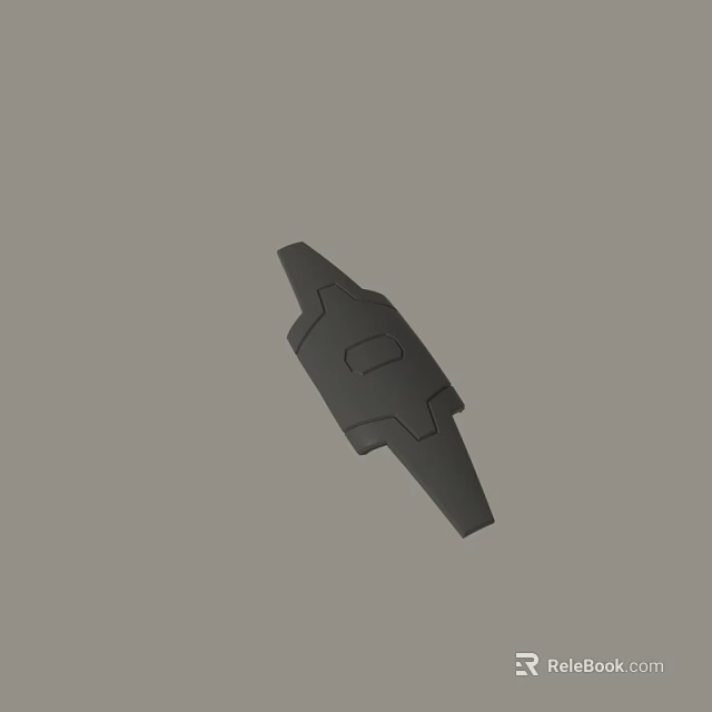 Gray Abstract 3D Model Render Featuring Simple Mechanical Design Elements 3d model 
