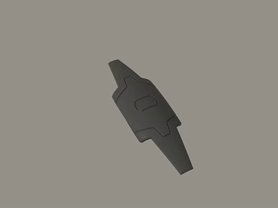 Gray Abstract 3D Model Render Featuring Simple Mechanical Design Elements 3d model