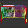 Ice Hockey Goal Sports Equipment Red Frame White Netting Sturdy Design