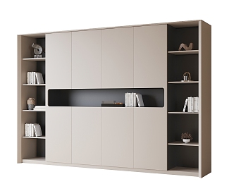 Modern bookcase 3d model