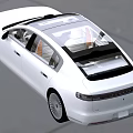 White Modern Electric Car With Panoramic Sunroof Spacious Interior And Front LED Design