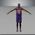 Purple Phoenix Suns Basketball Jersey Shorts And Sneakers Number 35 On Gray Background